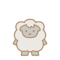 Sticker gif. Cute baby lamb blows a kiss at us and a giant magenta heart comes out from its lips before exploding into mini hearts.