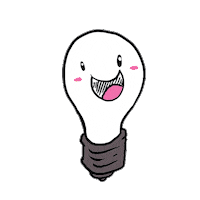 Happy Lightbulb Sticker