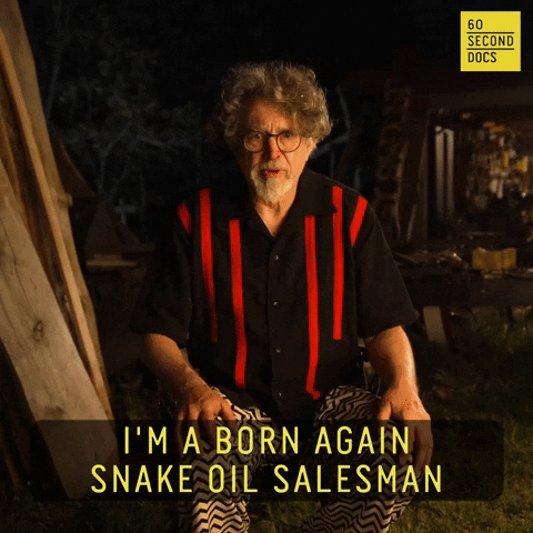 Snake Oil Salesman GIF by 60 Second Docs