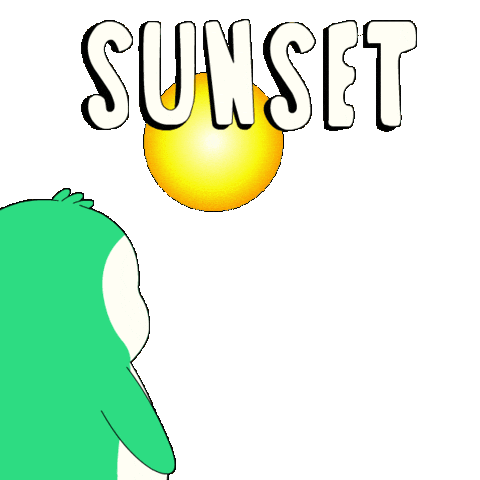 Sun Go Down Sticker by Abster