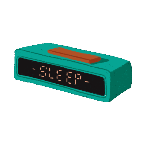 cemarina sleep clock snooze sundays Sticker