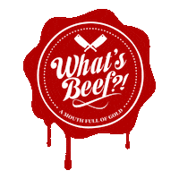 logo burger Sticker by What's Beef