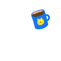 alicemck cat coffee funny cat funnycat Sticker