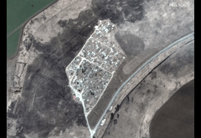 Satellite Imagery Identifies Cemetery Being Expanded Near Mariupol