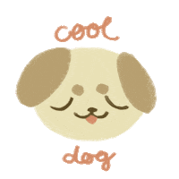 kwibuki dog cool puppy chill Sticker