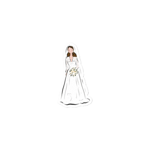 jvallezillustration royals kate middleton royal wedding duchess of cambridge Sticker