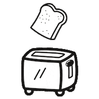 White Bread Breakfast Sticker by SHEEPWORLD AG