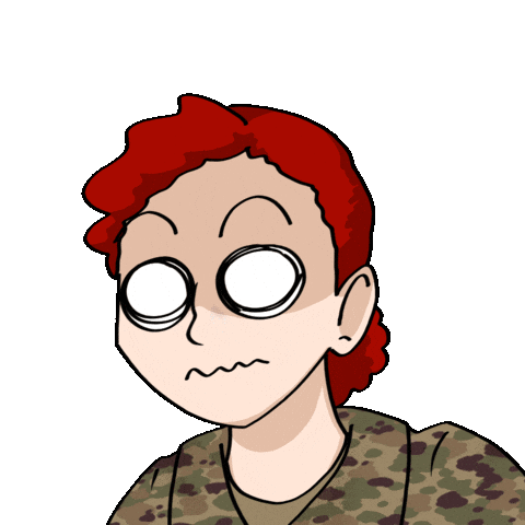 DreamDoodles giphyupload monday thinking army Sticker