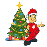 Natal Mascote Sticker by Vitlog Transportes