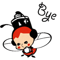 Peebeez red bye bee ciao Sticker