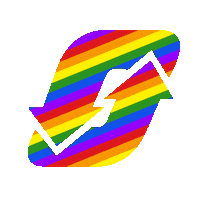 pride parade rainbow Sticker by orbitz