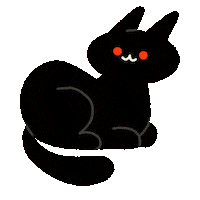 Black Cat Sticker