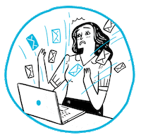 Communication Working Sticker by Festivals LAMPA