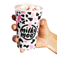 milkymoobr pink dessert cow milkshake Sticker