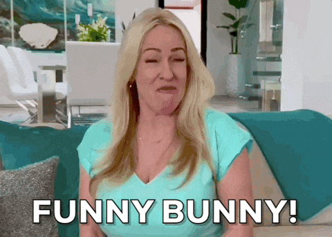 Funny Bunny Happy Easter GIF by Vikki Downey