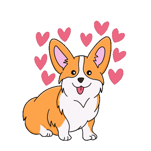 In Love Dog Sticker