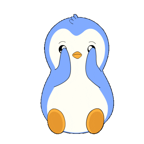 Dont Look No Sticker by Pudgy Penguins