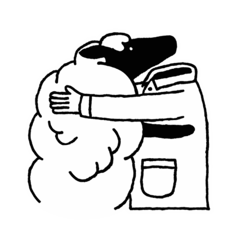Sheep Hug Sticker by paynterjacket