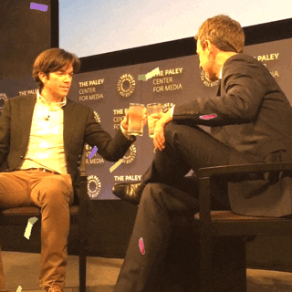 seth meyers toast GIF by The Paley Center for Media