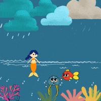 Ocean Mermaid GIF by Maria Johnsen