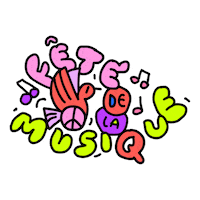 FetedelaMusiqueDeutschland music peace bird respect Sticker