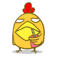 Chicken Drinks Sticker by ShiGai
