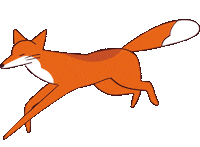 Fox Running Sticker by Bath & Body Works
