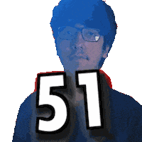 Fifty One Number Sticker