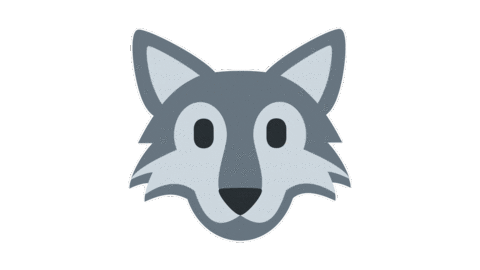 emojivid giphyupload animals emoji wolf Sticker