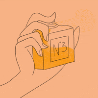 ScarlettMinz dancing perfume spray jonathan GIF