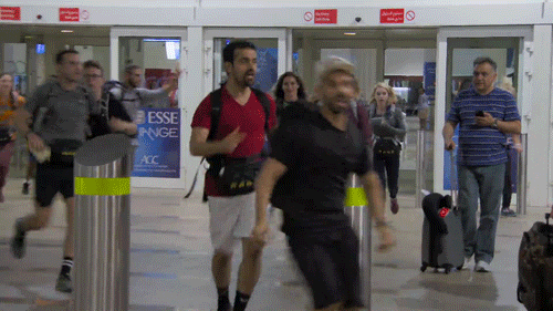 cbs giphyupload excited running the amazing race GIF