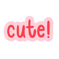 Too Cute Love Sticker