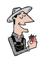 Strawberry Eating Sticker by Bauerschwaller