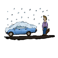 Contentus car work snow winter Sticker