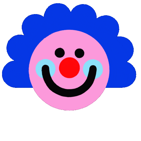 yourbuddymeg giphyupload smiley clown meg lewis Sticker