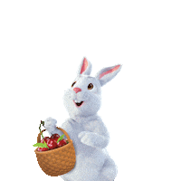 Rabbit Cherry Sticker by Fibabanka