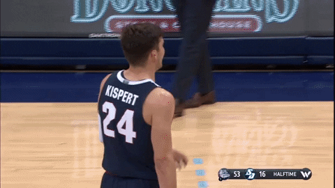 GonzagaBulldogs giphyupload celebration basketball high five GIF