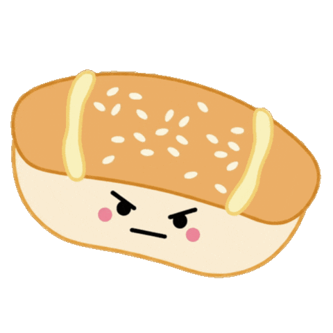 Angry Bun Sticker by theweebean