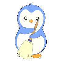 Penguin Cleaning Sticker by Pudgy Penguins