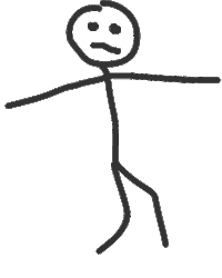 mediamodifier stickman stress careful walk the line Sticker