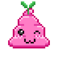 Pixel Shitting Sticker by Poopies.io
