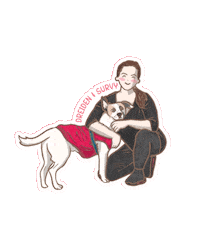 Drei Sticker
