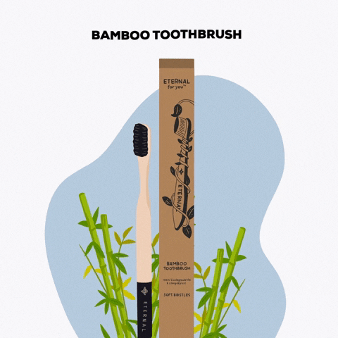 eternalforyou giphygifmaker bamboo toothbrush GIF