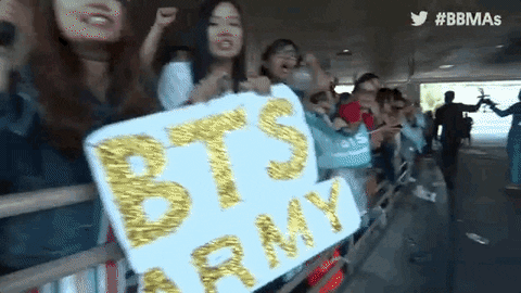 fans bts army GIF by Billboard Music Awards