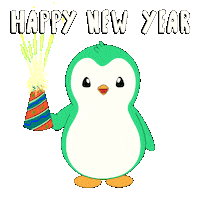 Happy New Year Penguin Sticker by Abster