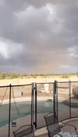 Man Films Huge Dust Devil Swirling From Backyard in Tucson, Arizona