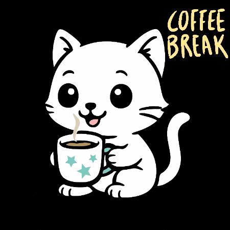 Coffee Break Cat GIF