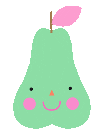 Fruits Pear Sticker by karenthaco