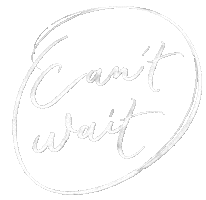 Handwriting I Cant Wait Sticker