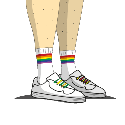 tfjuarez giphyupload gay pride shoes Sticker